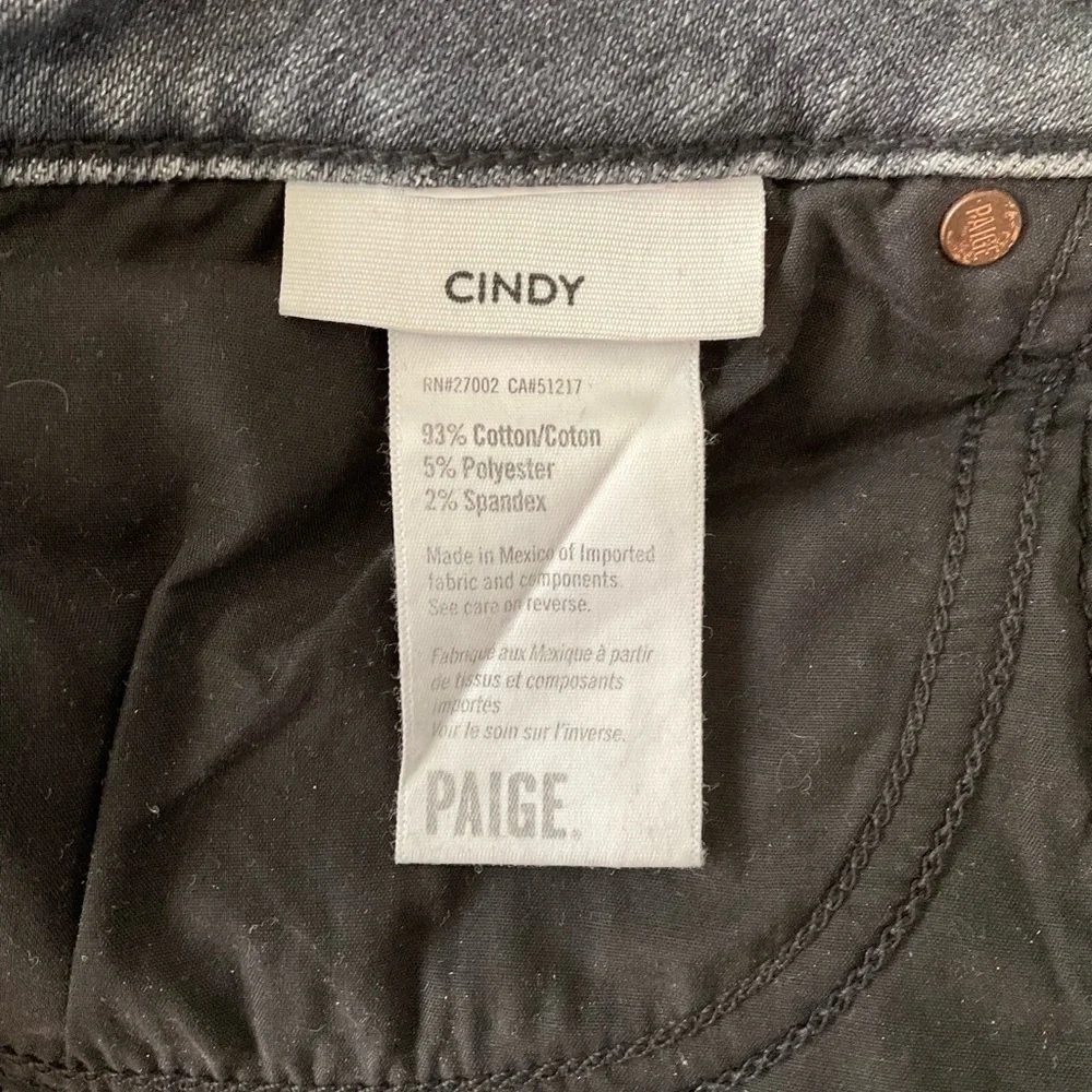 PAIGE Women's Straight Leg Jeans in Dark Gray